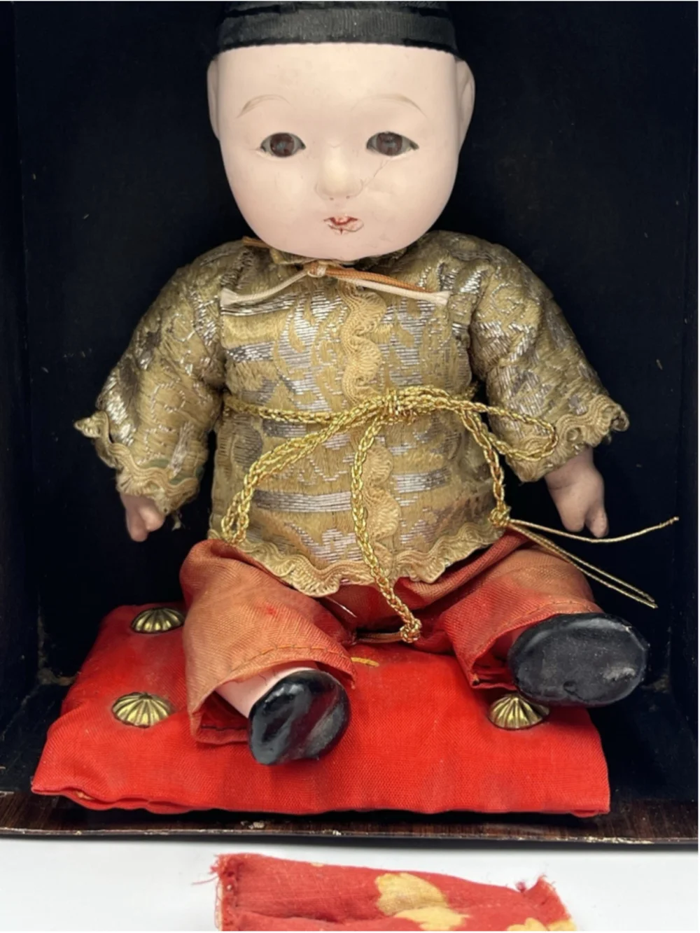 VTG Japanese Asian Ichimatsu GoFun Boy Doll jointed composition doll HTF , SEE